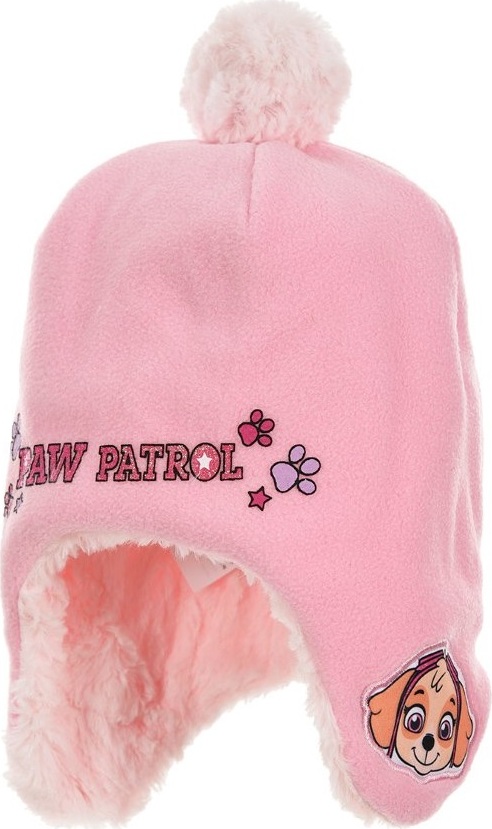 Tlapková patrola - Dievčenská ružová čiapka s brmbolcom Veľkosť: 48