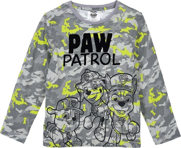 Maskáčové sivé dlhé chlapčenské dlhé tričko Veľkosť: 98