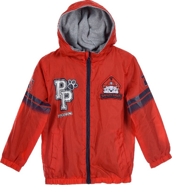 Červená chlapčenská vetrovka Tlapková patrola Veľkosť: 104