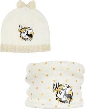 Smotanový set čiapky a nákrčníka Minnie D000MNB2000052 Veľkosť: 52