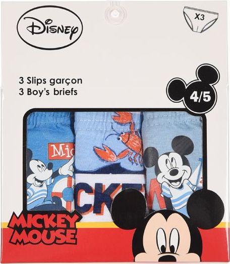 Disney Mickey Mouse sada 3 kusov chlapčenských slipov Veľkosť: 104/110