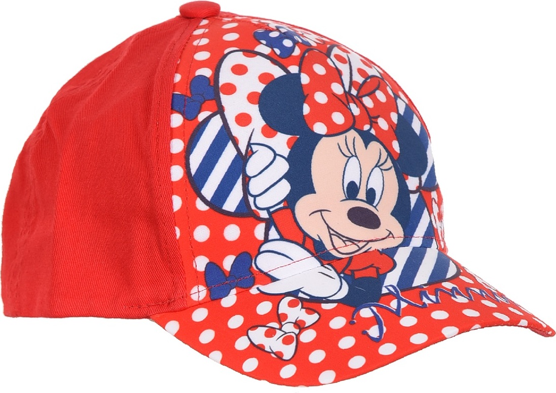 Minnie Mouse červená dievčenská šiltovka s bodkami Veľkosť: 54