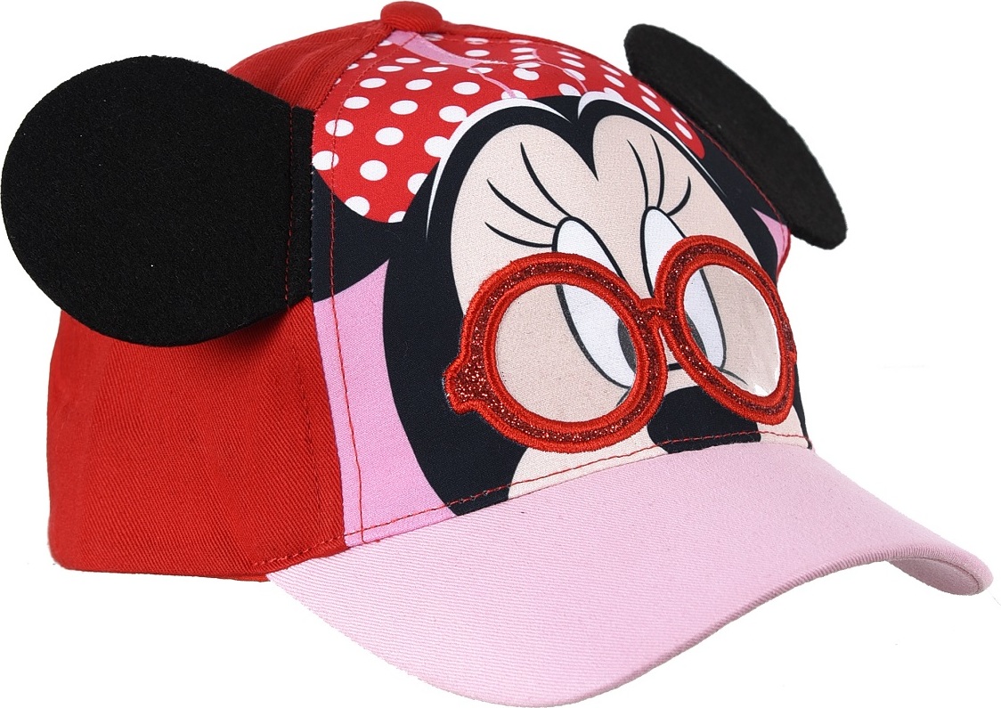 Minnie Mouse dievčenská červeno-ružová šiltovka 3D Veľkosť: 52