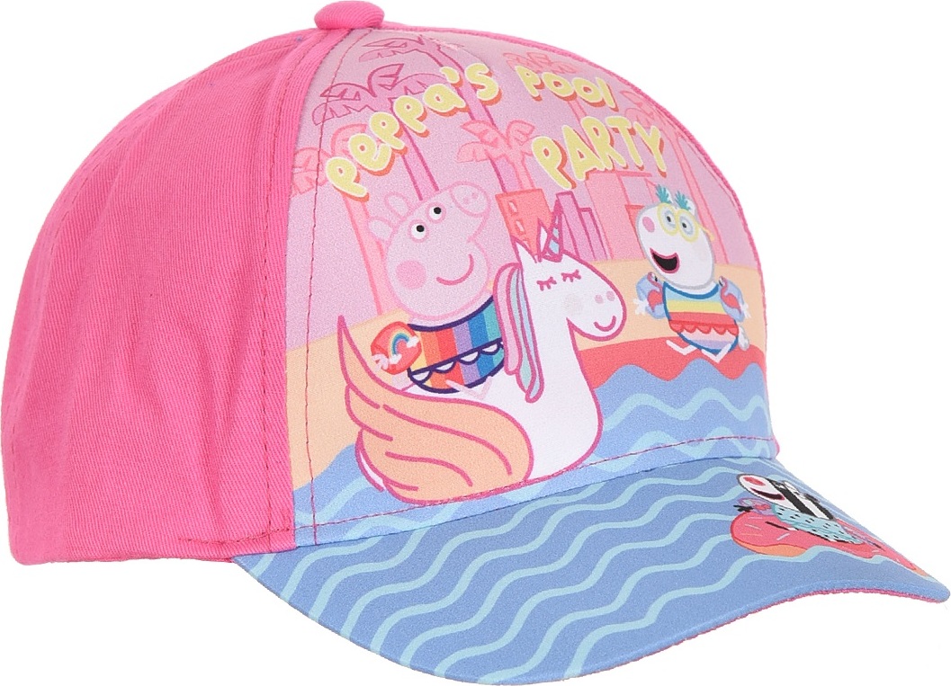 Ružová dievčenská šiltovka Prasiatko Pepa Veľkosť: 54