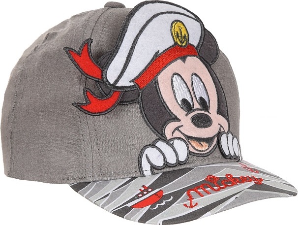 Sivá chlapčenská šiltovka Mickey Mouse Veľkosť: 48