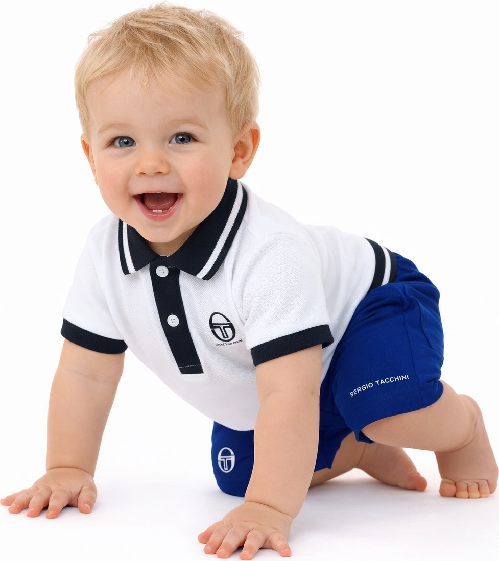 Modro-biely chlapčenský set kraťasy + tričko Veľkosť: 67