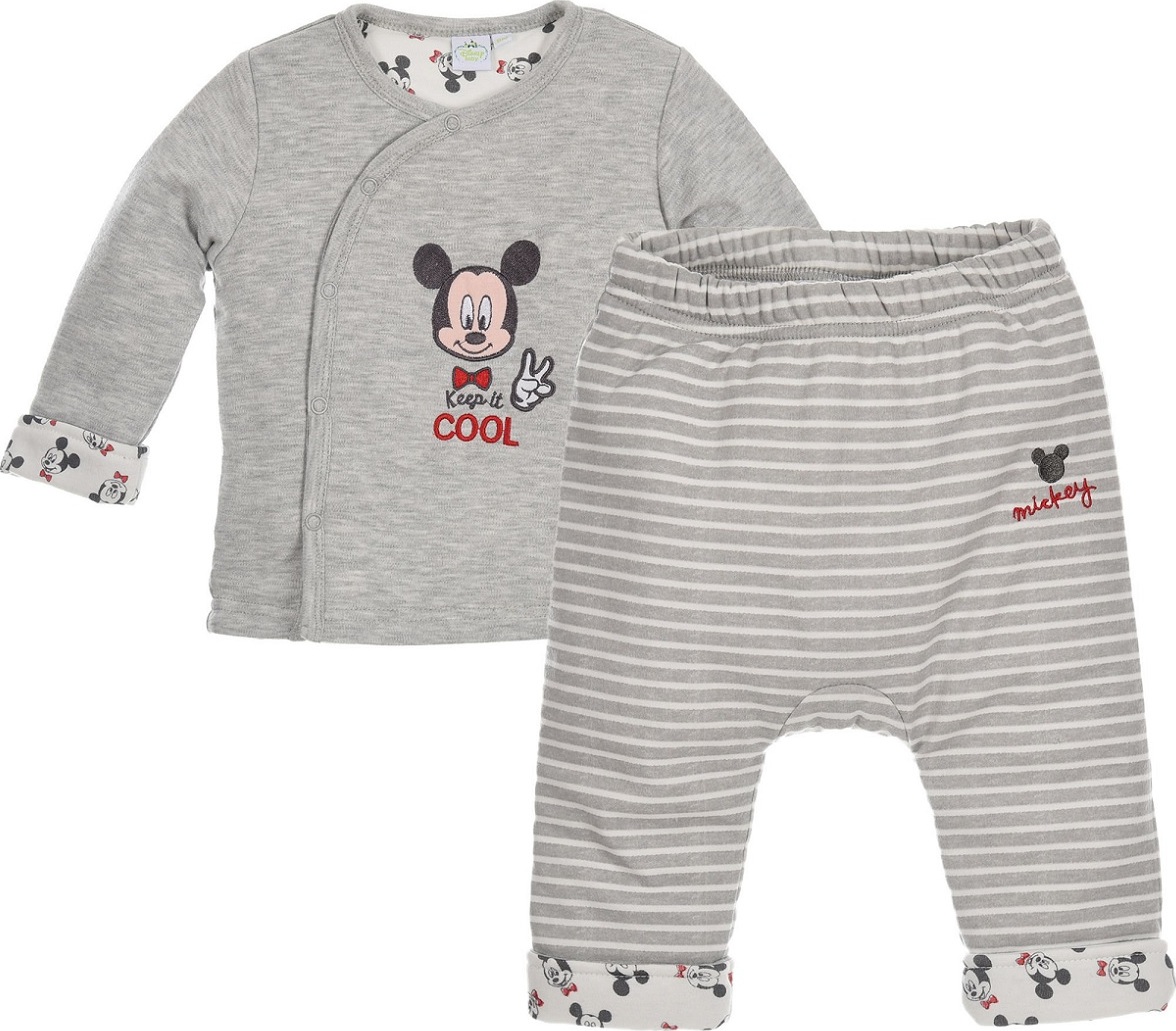 Mickey Mouse Disney Baby sivý chlapčenský set Veľkosť: 74