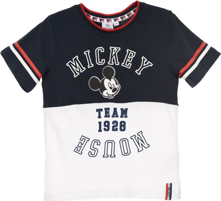 Mickey Mouse čierno-biele chlapčenské tričko Veľkosť: 98