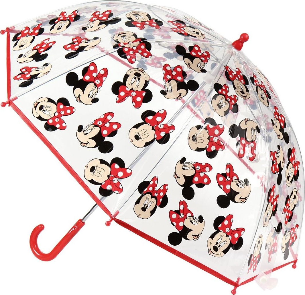 Minnie Mouse priehľadný červený dáždnik Veľkosť: ONE SIZE