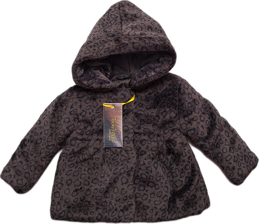 Leopardí dievčenský béžový kabátik Veľkosť: 74