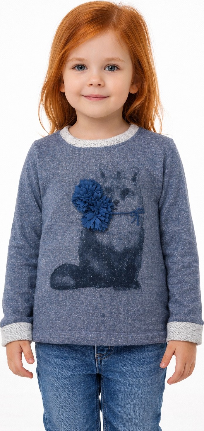 Emoi dievčenská modrá mikina s líškou Veľkosť: 98