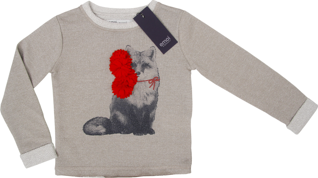 Emoi dievčenská béžová mikina s líškou Veľkosť: 98