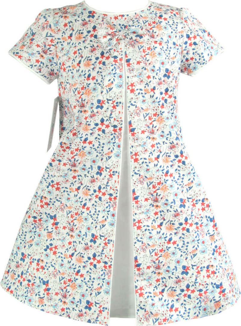 Nat & Tom divčenské biele šaty s kvetinovým vzorom Veľkosť: 92