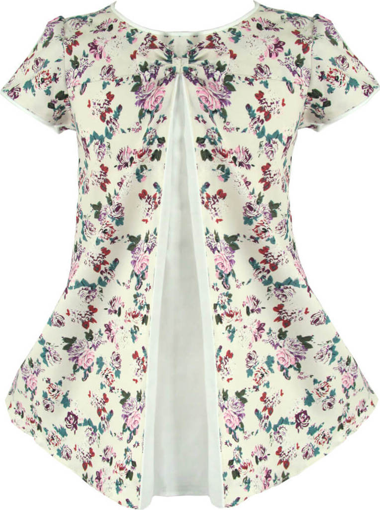 NAT&TOM Dievčenské biele šaty s kvetinovým vzorom Veľkosť: 92