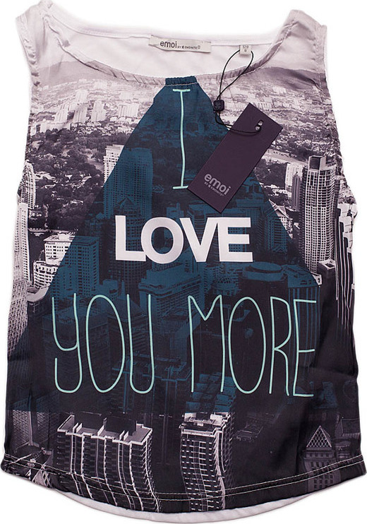 Emoi chlapčenský biely nátelník I love you more Veľkosť: 128