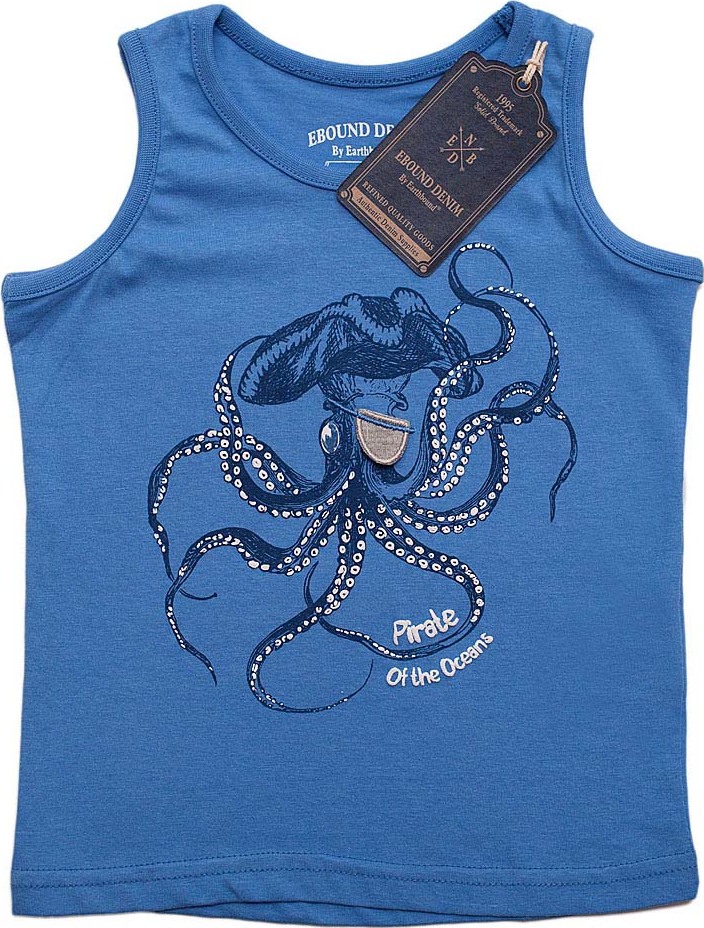 Ebound chlapčenský modrý nátelník s chobotnicou Veľkosť: 104