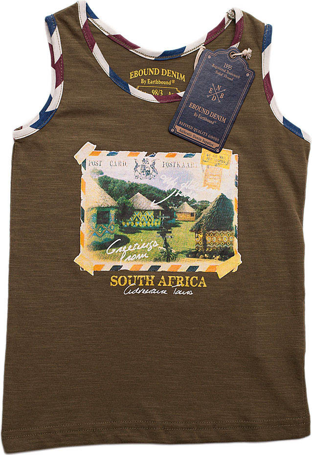 Ebound chlapčenský hnedý nátelník s potlačou Veľkosť: 98