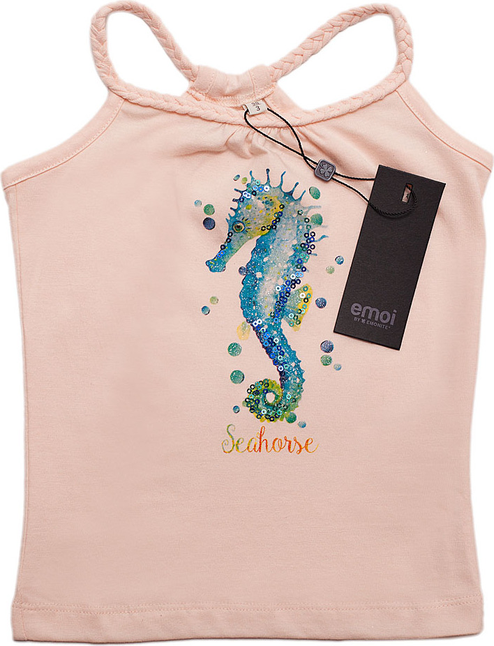 Emoi ružové dievčenské tielko s potlačou Veľkosť: 98