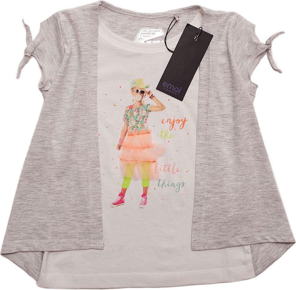 Emoi sivé tričko s krátkym rukávom Veľkosť: 110