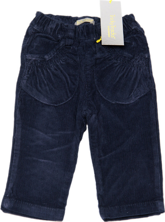 Corduroy dievčenské tmavomodré nohavice na gumu Veľkosť: 80