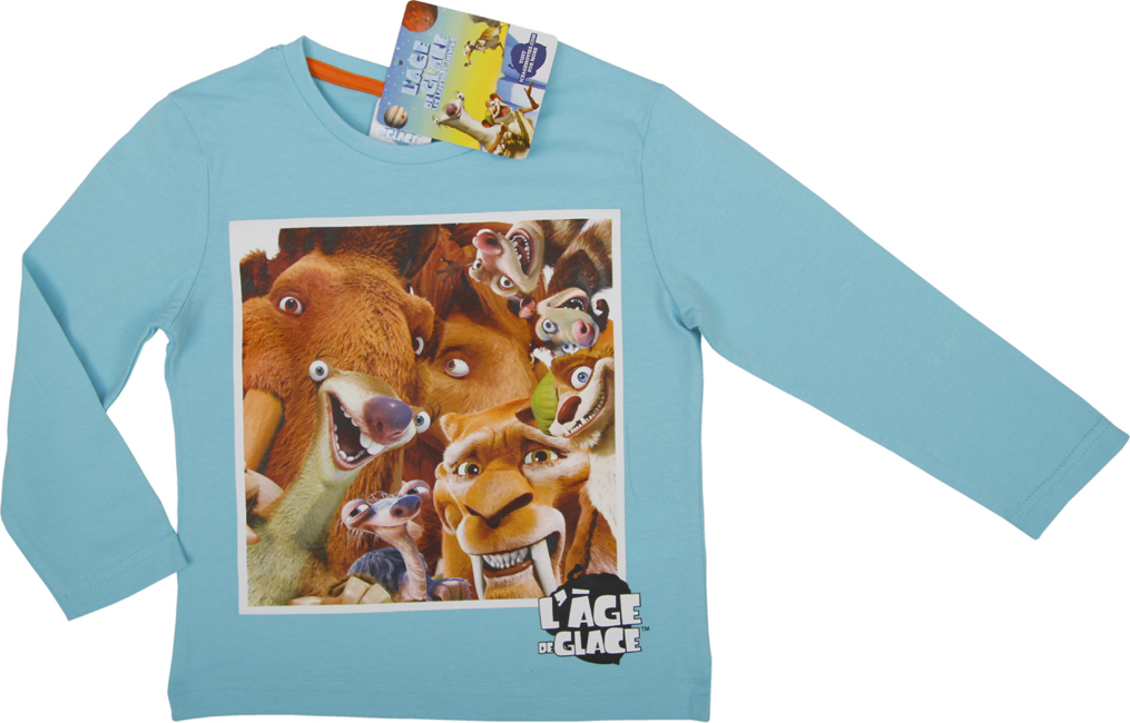 Doba ľadová chlapčenské svetlomodré tričko s potlačou Veľkosť: 98