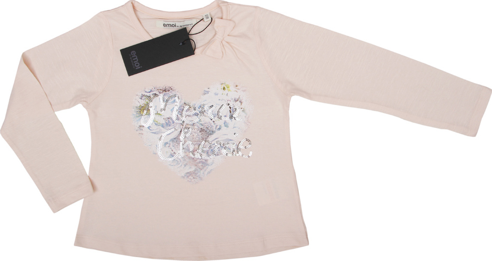 Emoi púdrové dievčenské tričko s výšivkou Veľkosť: 128