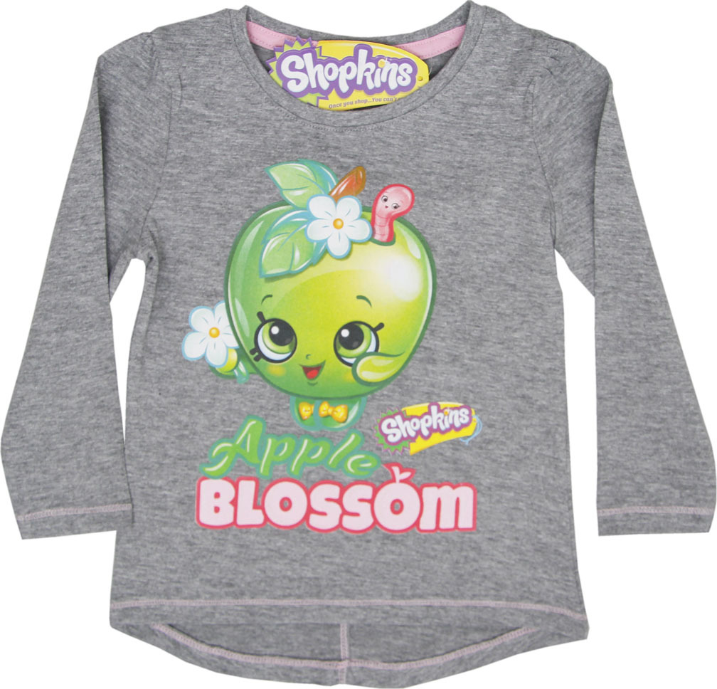 Shopkins sivé tričko Blossom Veľkosť: 98