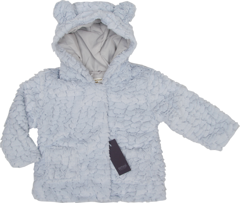 Emoi dievčenská modrá teplá bunda s kapucňou Veľkosť: 98