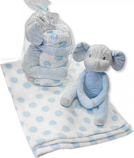 Chlapčenská modrá súprava deka + medvedík Veľkosť: ONE SIZE