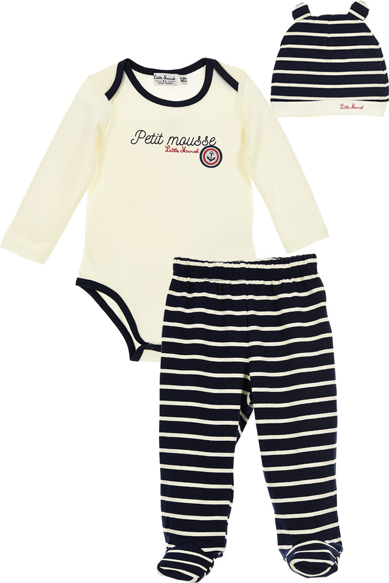 Little Marcel dievčenské set body + nohavice + čapica Veľkosť: 68