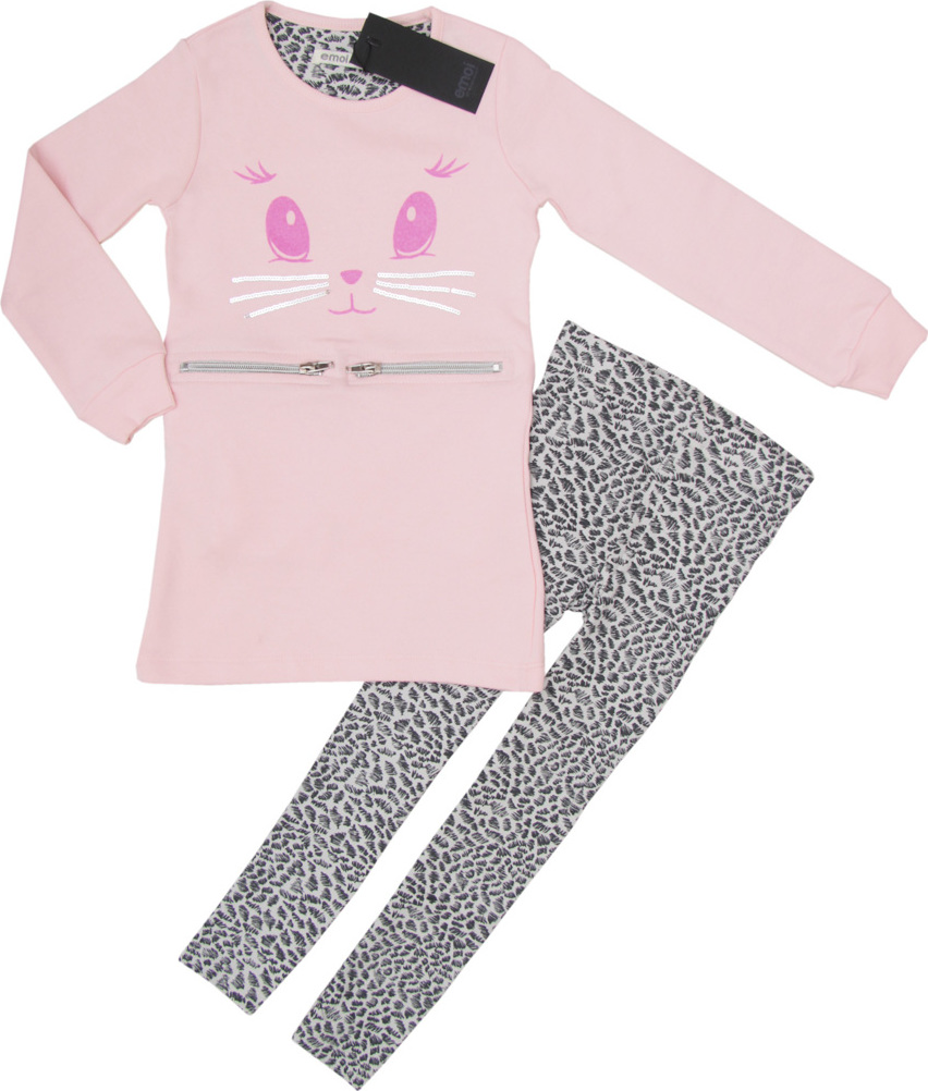 Emoi dievčenská ružová súprava tunika+legíny Veľkosť: 110