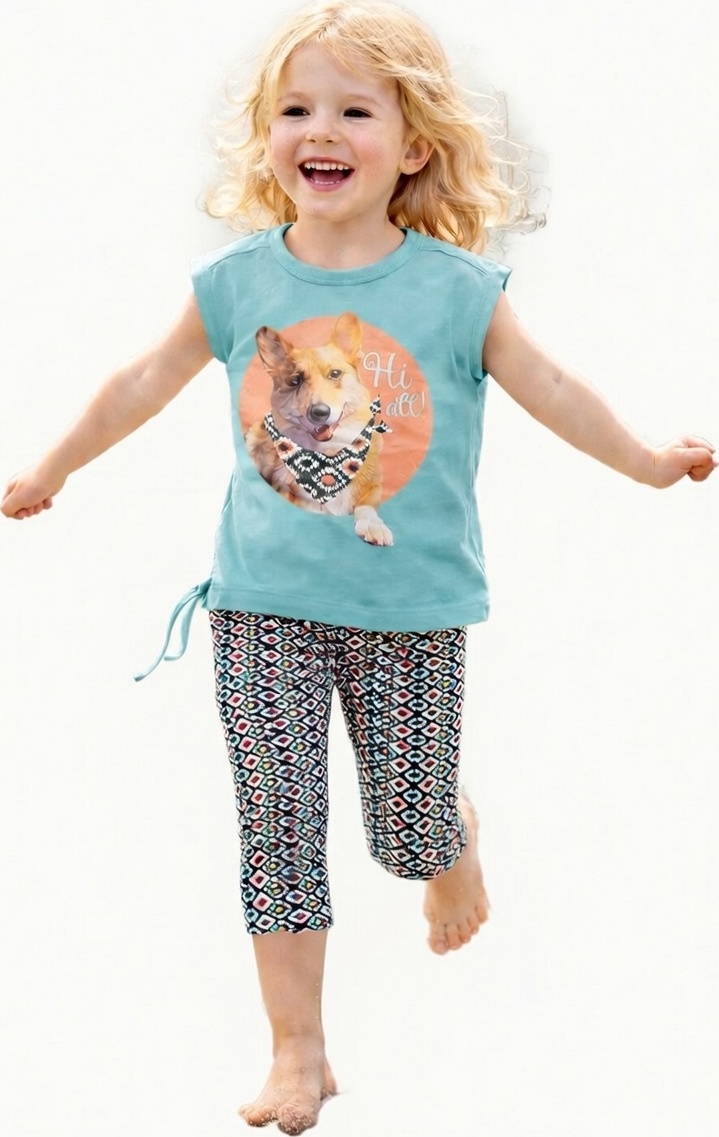 Emoi dievčenský svetlozelený set tričko+legíny Veľkosť: 116