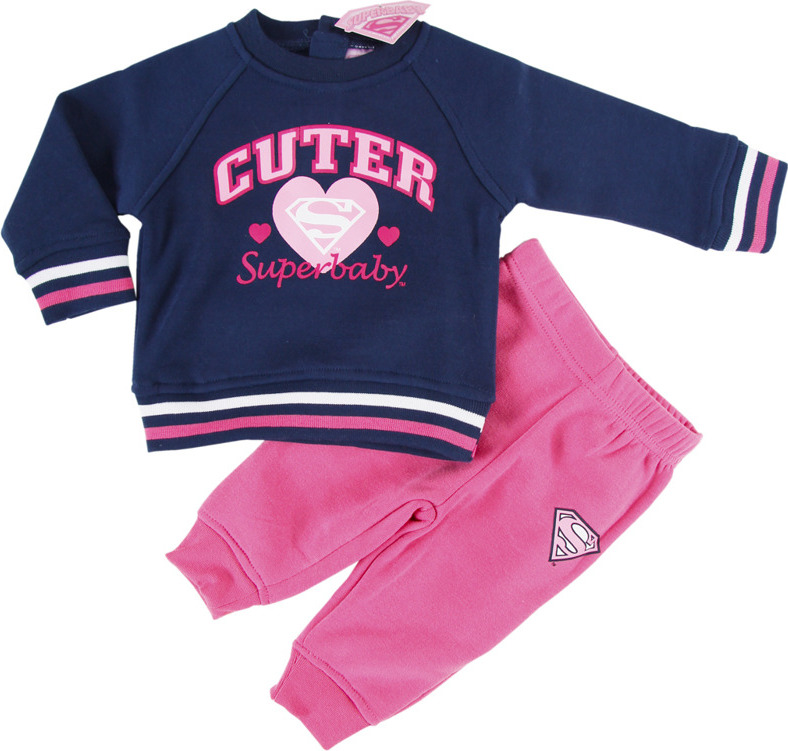 Super Baby dievčenská ružovo- modrá tepláková súprava Veľkosť: 67