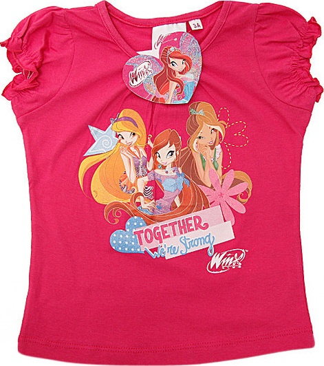 Winx Club Ružové tričko pre dievčatá Veľkosť: 98