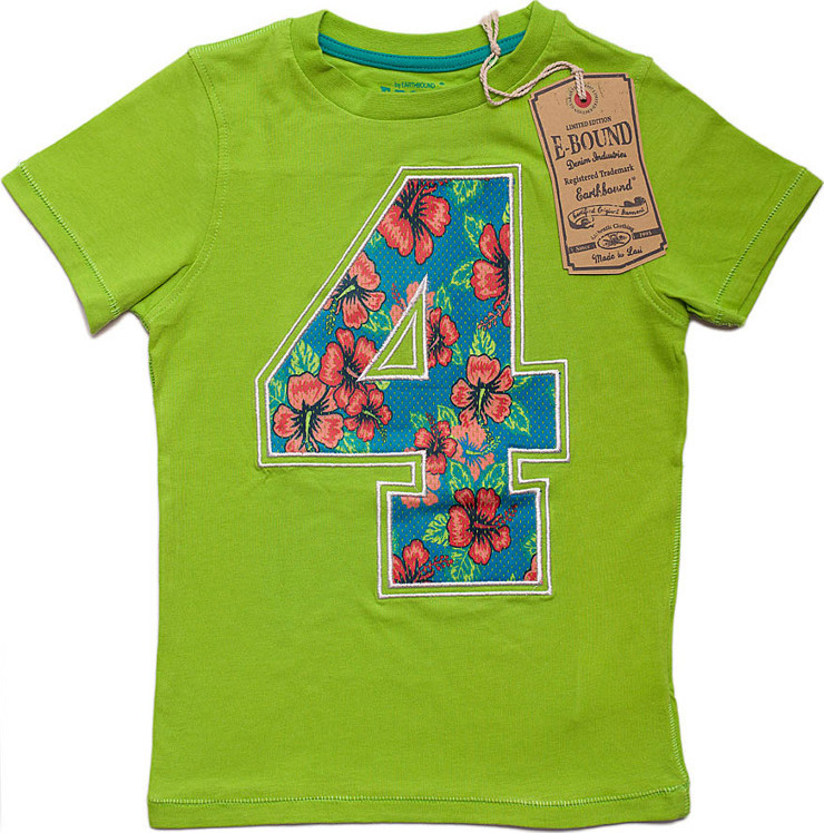 E-Bound Zelené tričko "4" Veľkosť: 140