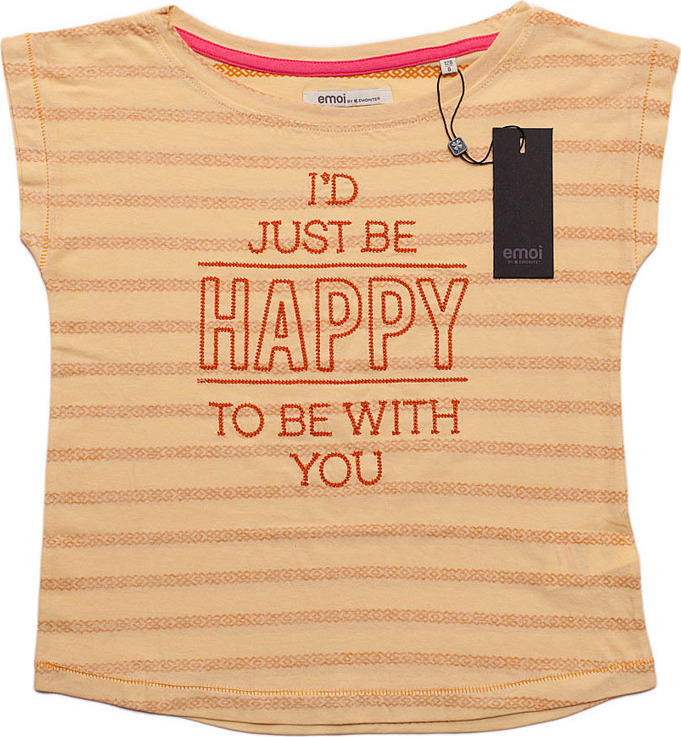 Emoi Žlté tričko pre slečny Happy Veľkosť: 128