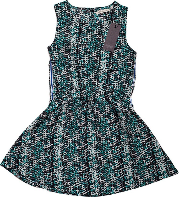 Emoi dievčenské zelené šaty s motívom pletenia Veľkosť: 152