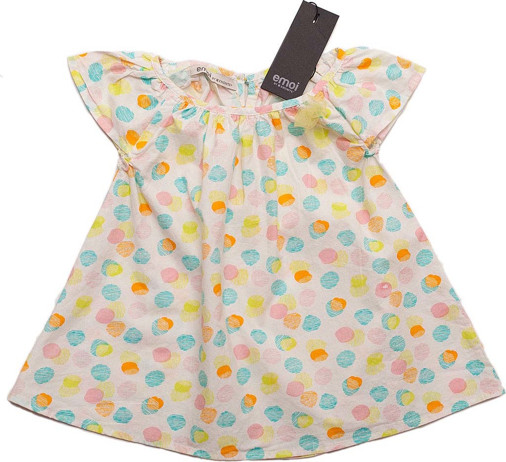 Emoi dievčenské béžové šaty s bodkami Veľkosť: 98