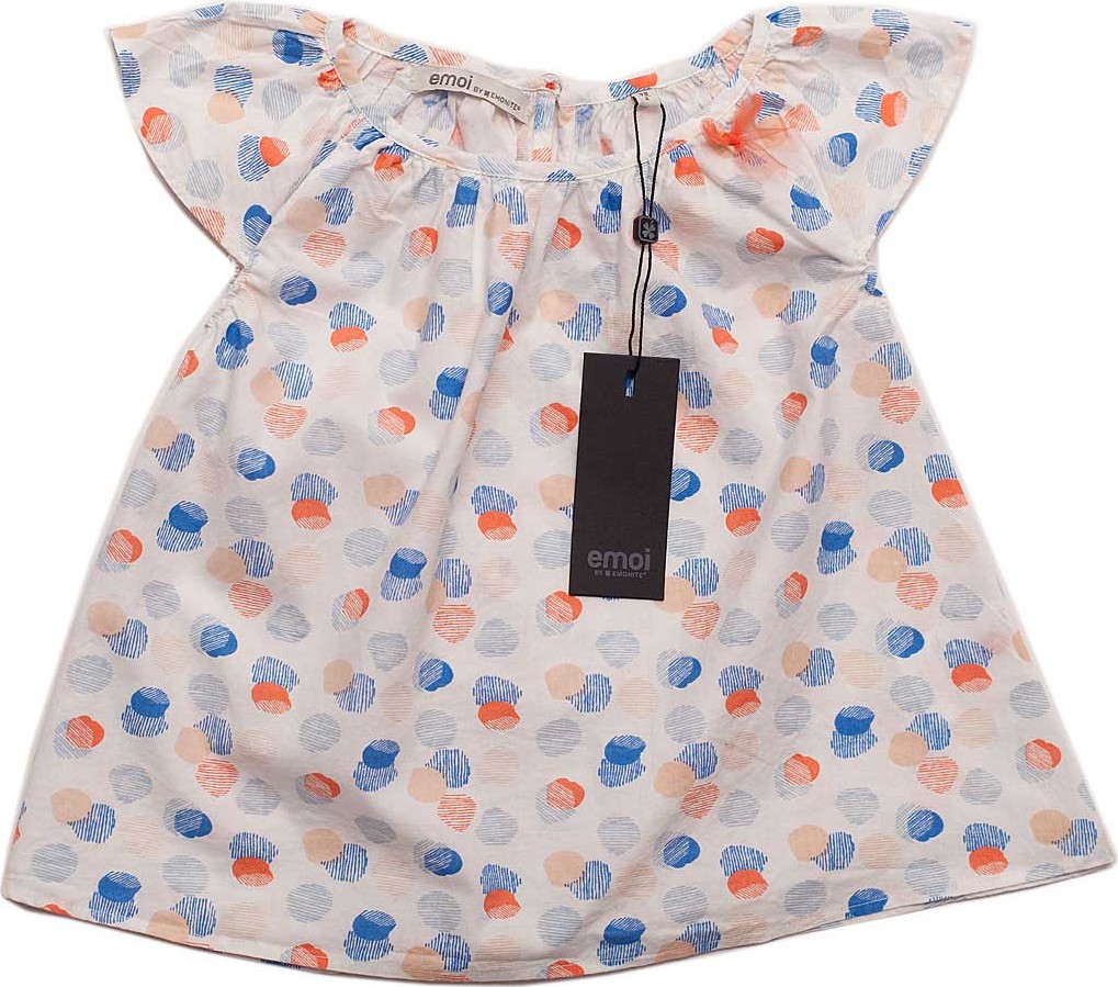 Emoi dievčenské biele šaty s bodkami Veľkosť: 104