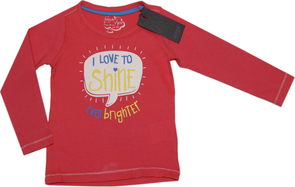 Emoi červené tričko s dlhým rukávom Veľkosť: 98