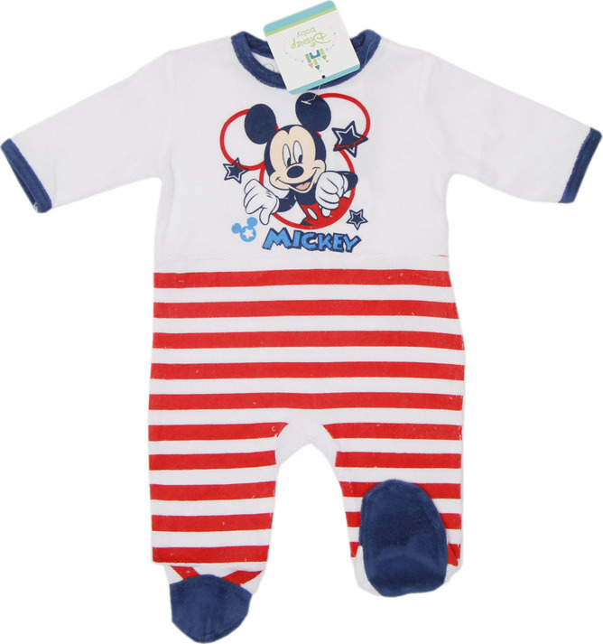 Mickey Mouse chlapčenský overal s modrými pruhmi Veľkosť: 67
