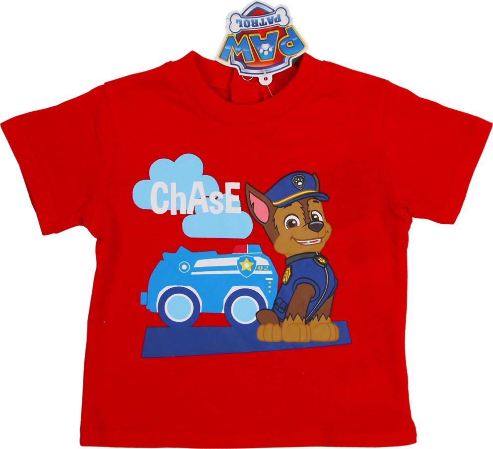 Tlapková patrola červené tričko pre chlapcov Veľkosť: 67
