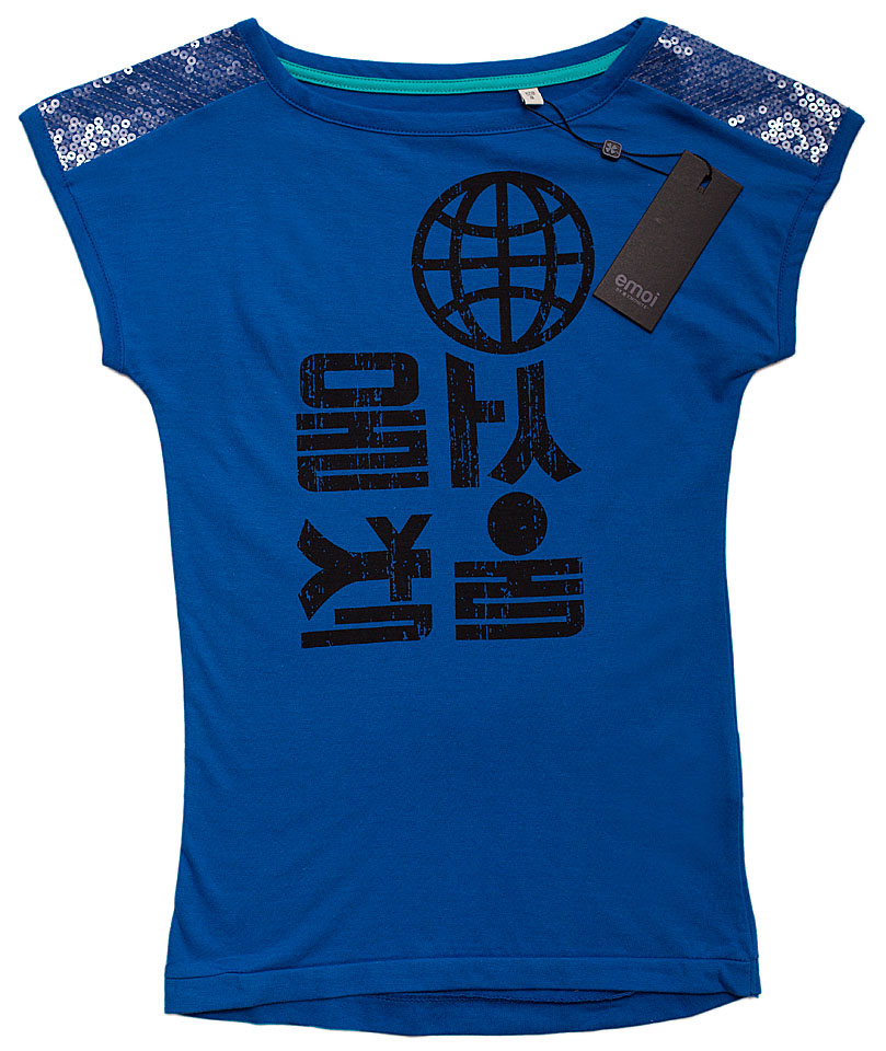 Emoi Modré tričko s potlačou Veľkosť: 140