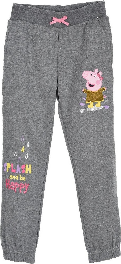Prasiatko Peppa dievčenské sivé tepláky Veľkosť: 98