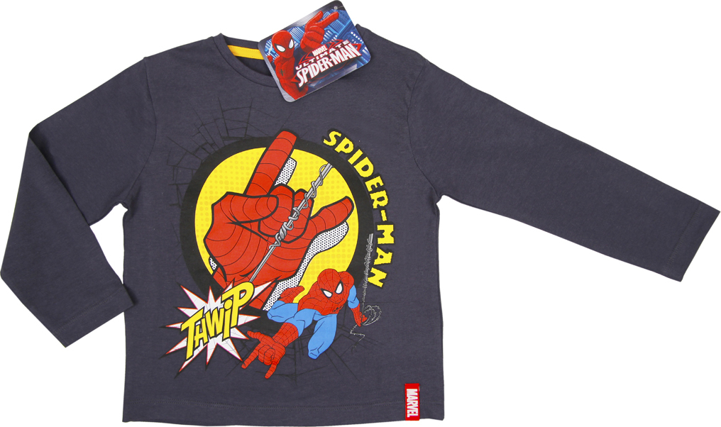 SpiderMan sivé tričko s dlhým rukávom Veľkosť: 98