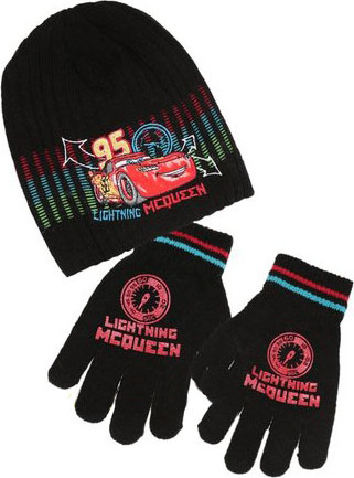 Autá - čierny chlapčenský zimný set Veľkosť: 52