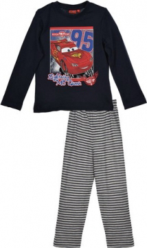 Cars - chlapčenské čierne pyžamo s dlhým rukávom Veľkosť: 114