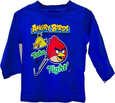 Angry Birds modré tričko pre chlapcov Veľkosť: 74