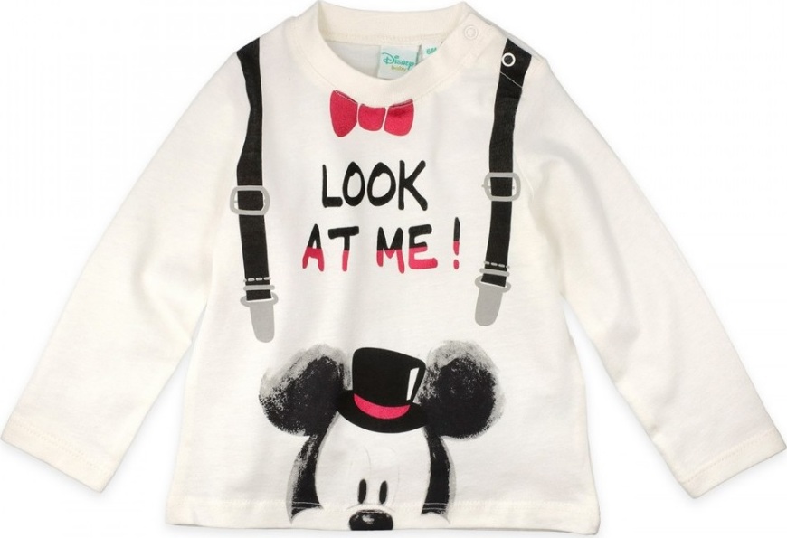 Mickey Mouse Biele chlapčenské tričko Veľkosť: 74