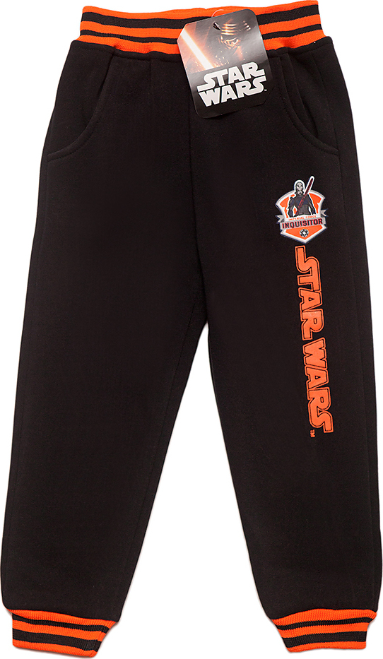 STAR WARS Čierne tepláky s oranžovým pruhom Veľkosť: 102